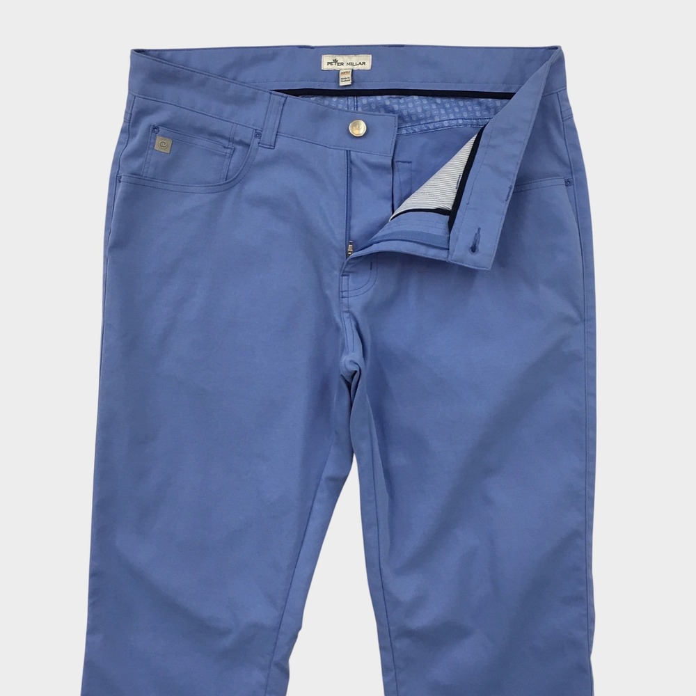 Peter Millar Mens Blue EB66 Five-Pocket Performance Pants 33x32